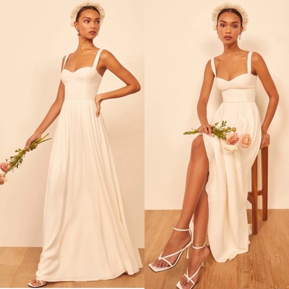 Reformation Cream Maxi Dress